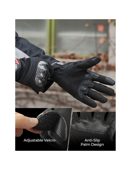 Guantes de Motocicleta KEMIMOTO Medianos Transpirables