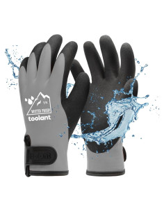 Guantes Impermeables Toolant Térmicos para Invierno Gris S