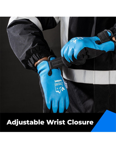 Guantes Impermeables Toolant Táctiles Invierno Azul Mediano