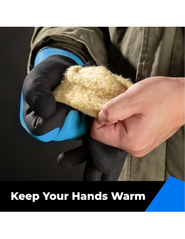 Guantes Impermeables Toolant para Trabajo Invierno Azul S