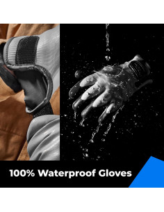 Guantes Impermeables Toolant Táctiles Invierno Gris Grande 2