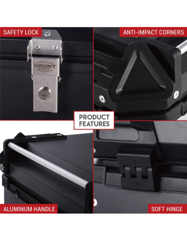 Caja de Cola de Motocicleta Letusto 45L Aluminio Impermeable