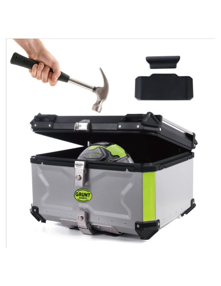 Caja de Cola de Motocicleta Letusto 55L Aluminio Plata