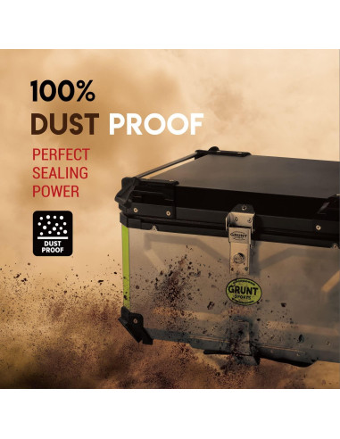 Caja de Cola de Motocicleta Letusto 55L Aluminio Plata