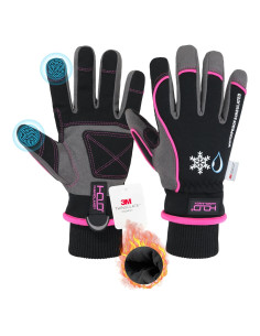 Guantes de Trabajo Impermeables Handlandy Térmicos Rosa