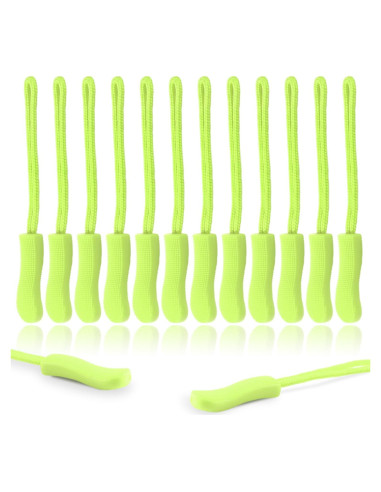 CooBigo 12 Pack Tiradores de Cremallera Verde Neón