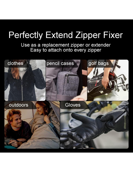 CooBigo 12 Tiradores de Cremallera Color Oscuro - Reemplazo