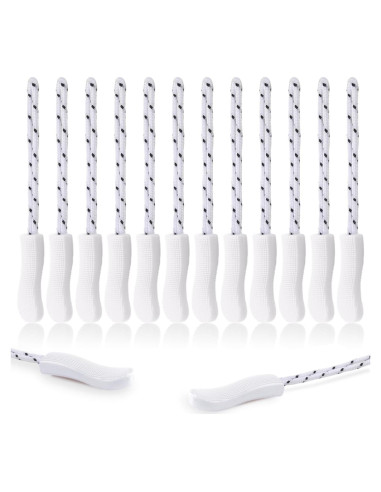 Tiradores de Cremallera CooBigo 12 Paquetes Blanco Antideslizante