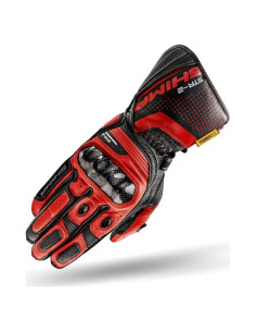 Guantes de Moto SHIMA STR-2 Cuero Táctil 3XL Negro/Rojo