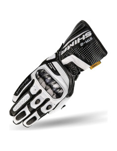 Guantes de Moto SHIMA STR-2 Cuero Verano Táctil Blanco L
