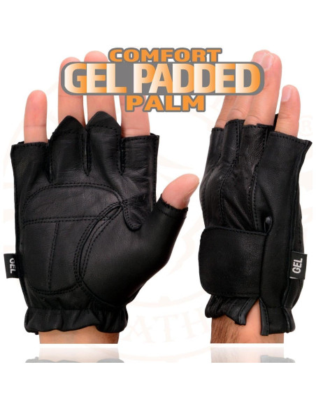 Guantes sin Dedos Milwaukee Leather SH442 para Motocicleta 3XL