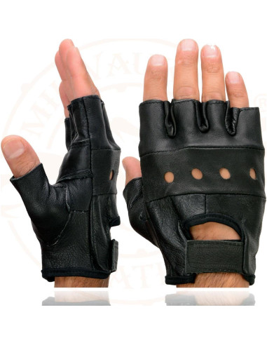 Guantes sin Dedos Milwaukee Leather SH355 Hombre - X-Pequeño