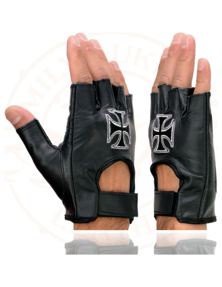 Guantes sin Dedos de Cuero Milwaukee Leather SH354 XL