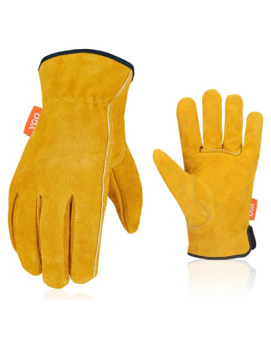 Guantes de Trabajo Vgo Cuero Vacuno Medianos Dorados