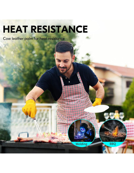 Guantes de Trabajo Vgo Cuero Vacuno Medianos Dorados