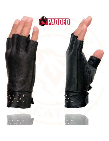 Guantes de moto Milwaukee Leather sin dedos para mujer XL