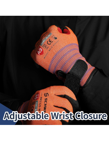 Guantes de Trabajo Schwer PM3326-W Naranja Invierno Talla M