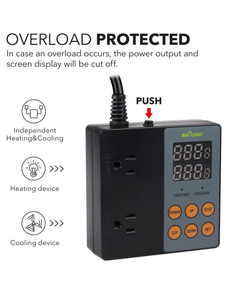 Controlador Digital de Temperatura BN-LINK T9 15A 1875W