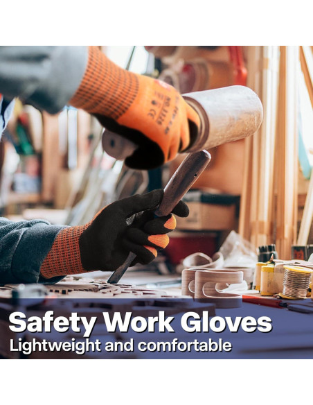 Guantes de Trabajo Schwer ProGuard A9 Naranja Antideslizantes