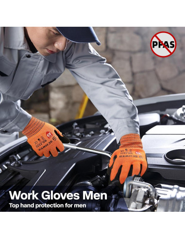 Guantes Schwer ProGuard PR3326 A9 Antideslizantes Naranja 2 P