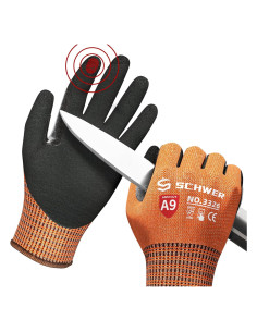 Guantes Schwer ProGuard A9 Naranja Antideslizantes S