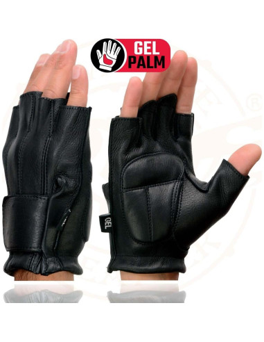 Guantes de Motocicleta Milwaukee Leather SH850 Cuero Negro X-Pequeño