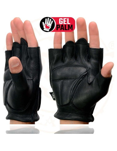 Guantes de Motocicleta Milwaukee Leather SH850 Cuero Negro X-Pequeño