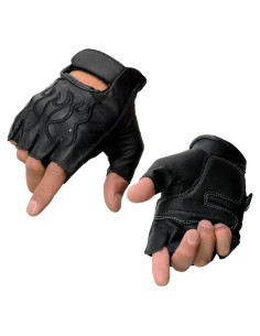 Guantes de motocicleta Milwaukee Leather SH198 negros X-Pequeño