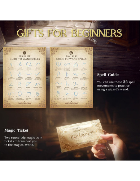 Varita Mágica Iluminada Kwistq Recargable con Accesorios