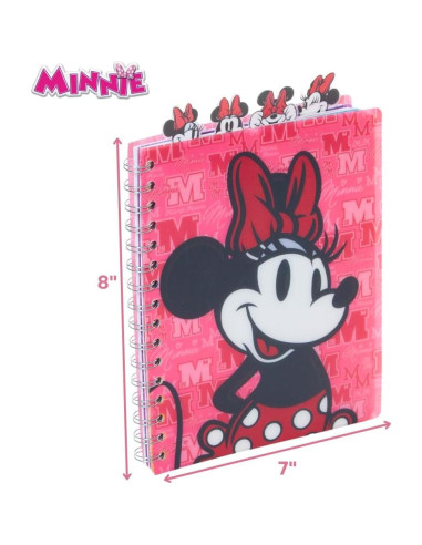 Cuaderno Diario Minnie Mouse 96 Páginas Rayadas 20x17 cm