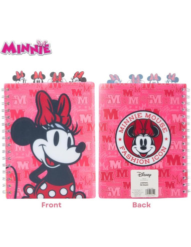 Cuaderno Diario Minnie Mouse 96 Páginas Rayadas 20x17 cm
