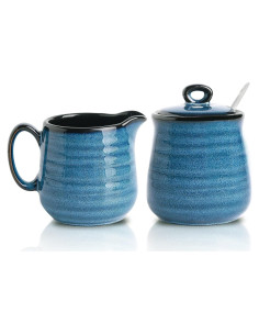 Juego de Azúcar y Crema Hasense Cerámica Azul 311g 283g