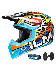 Casco ILM para Niños H613 Naranja Pequeño Off-Road