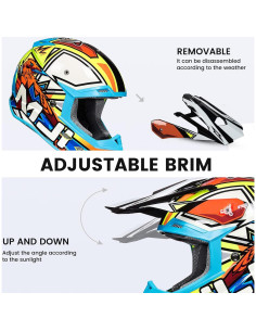 Casco ILM para Niños H613 Naranja Pequeño Off-Road 2