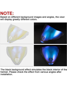 Visor PSLER IC-06 para Casco Icon Airflite Azul Transparente 2