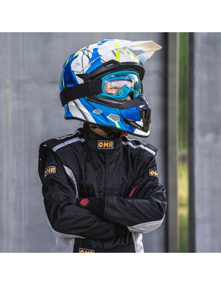 Casco ILM H613 para Niños Motocross Azul Mediano