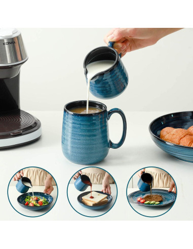 Juego de Azúcar y Crema Hasense Cerámica Azul 311g 283g