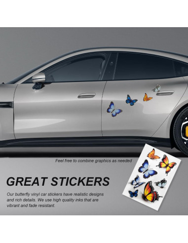 Calcomanías de Vinilo Mariposa SHMZK 18x26 cm Impermeables