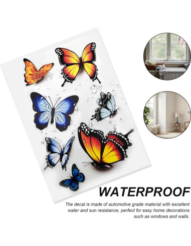 Calcomanías de Vinilo Mariposa SHMZK 18x26 cm Impermeables