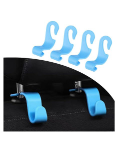Gancho Oculto NHHC para Reposacabezas Coche Azul 4 Pcs