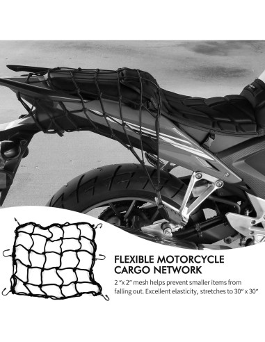 Red de Carga Elástica Wogomz 15x15 cm Ajustable Negro