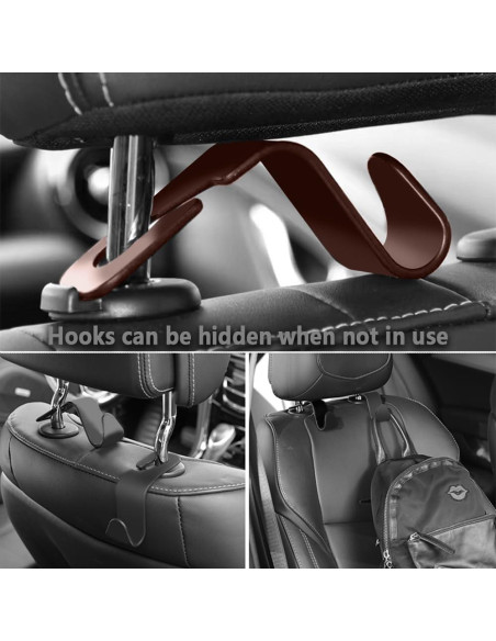 Gancho para reposacabezas de coche NHHC 4PCS Organizador