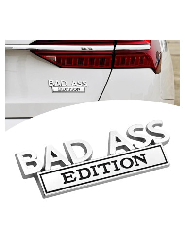 Calcomanía de Insignia de Coche Prywog 9.91x3.30cm Plata/Negro