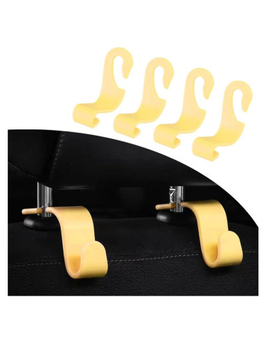 Gancho para Reposacabezas NHHC 4PCS Amarillo Organizador