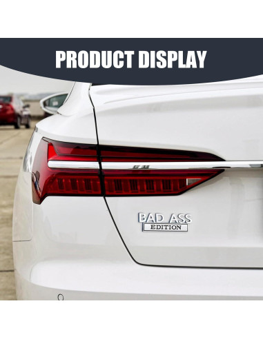 Calcomanía de Insignia de Coche Prywog 9.91x3.30cm Plata/Negro