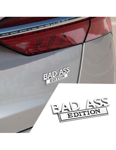 Calcomanía de Insignia de Coche Prywog 9.91x3.30cm Plata/Negro