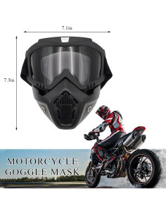 Gafas de Motocross DXNQ Gris Anti-UV Ajuste Universal 2