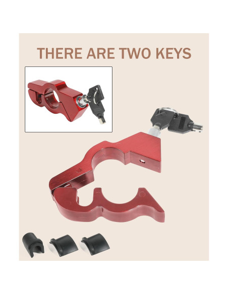 Candado Antirrobo para Motocicleta Bylikeho 1209CBFDYMS001 Rojo