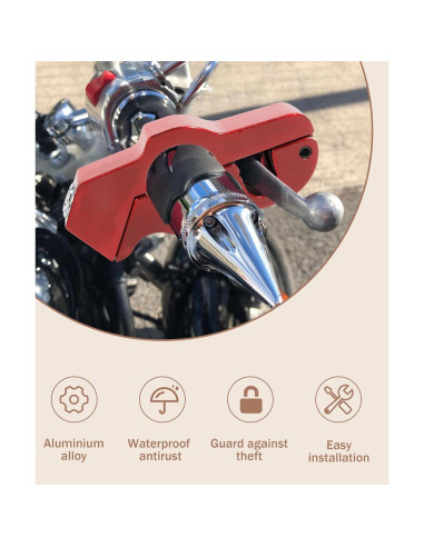 Candado Antirrobo para Motocicleta Bylikeho 1209CBFDYMS001 Rojo