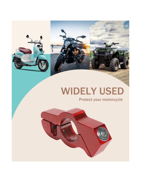 Candado Antirrobo para Motocicleta Bylikeho 1209CBFDYMS001 Rojo